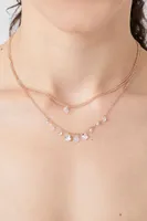 Women's Layered CZ Necklace in Gold