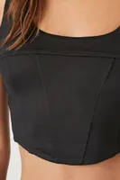 Women's Contour Lace-Up Bustier Crop Top