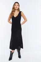 Women's Sleeveless Open-Knit Midi Dress