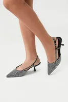 Women's Rhinestone Pointed-Toe Heels in Black, 7.5