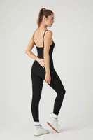 Women's Active V-Neck Cami Jumpsuit in Black, XS