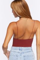 Women's Seamless Cami Bodysuit in Rust, M/L