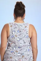 Women's Hello Kitty & Friends Pajama Tank Top Grey,