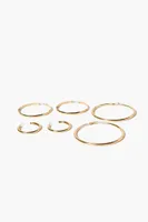 Women's Hoop Earring Set in Gold