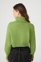 Women's Cropped Turtleneck Sweater