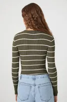 Women's Striped Long-Sleeve Bodysuit