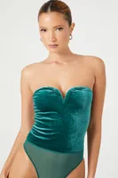 Women's Sweetheart Velvet Bodysuit