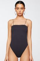 Women's Ribbed Cami Bodysuit in Black, M/L