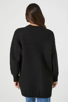 Women's Horse Cardigan Sweater in Black/White Small