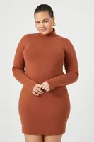 Women's Turtleneck Mini Sweater Dress