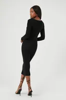 Women's Bodycon Midi Sweater Dress