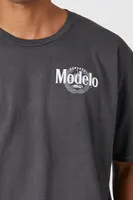 Men Cerveza Modelo Graphic Tee in Grey Small