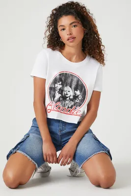 Women's Prince Peter Cropped Blondie Graphic T-Shirt in White Medium