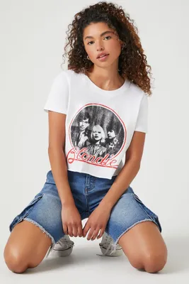 Women's Prince Peter Cropped Blondie Graphic T-Shirt in White Small