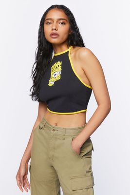 Women's Bart Simpson Halter Top in Black Medium