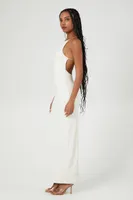 Women's Contour Halter Maxi Dress in Vanilla Small