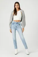 Women's Batwing Open-Front Cardigan Sweater in Grey Small