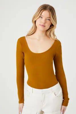 Women's Cotton-Blend Scoop Bodysuit