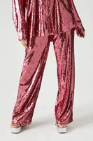 Women's Metallic Sequin Shirt & Pants Set