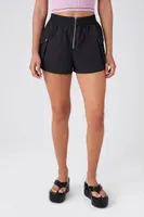 Women's Zip-Front Cargo Shorts Black