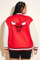 Women's Chicago Bulls Letterman Jacket Red/Cream,