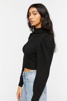 Women's Puff-Sleeve Turtleneck Sweater