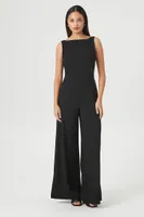 Women's Wide-Leg Crisscross Jumpsuit in Black Small