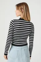 Women's Seamless Striped Crop Top