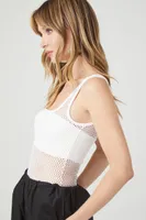 Women's Fishnet Tank Bodysuit