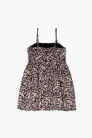 Girls Floral Print Cami Dress (Kids) in Black, 13/14