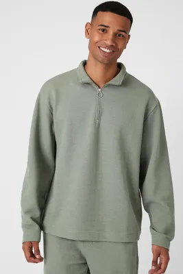 Men Quarter-Zip Long-Sleeve Top