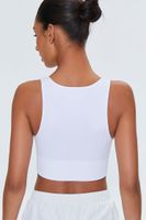 Women's Seamless Longline Sports Bra in White Medium