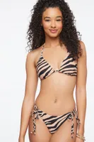 Women's Tiger Striped String Bikini Bottoms in Auburn/Black, XL