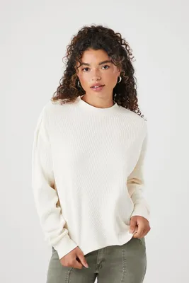 Women's Waffle Knit Drop-Sleeve Top