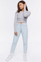 Women's Recycled Cotton High-Rise Mom Jeans in Light Denim, 34