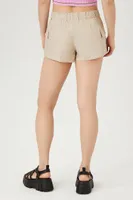 Women's Cargo Pocket Pull-On Shorts in Khaki Large