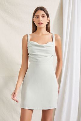 Women's Cutout Mini Dress in Mint Large