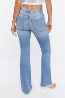 Women's Hemp 10% Distressed Flare Jeans Light Denim,