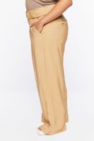 Women's Belted Wide-Leg Pants in Safari, 0X