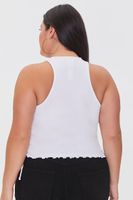 Women's Lucky Me Graphic Tank Top in White, 0X