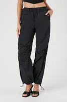 Women's Toggle Drawstring Joggers in Black Large