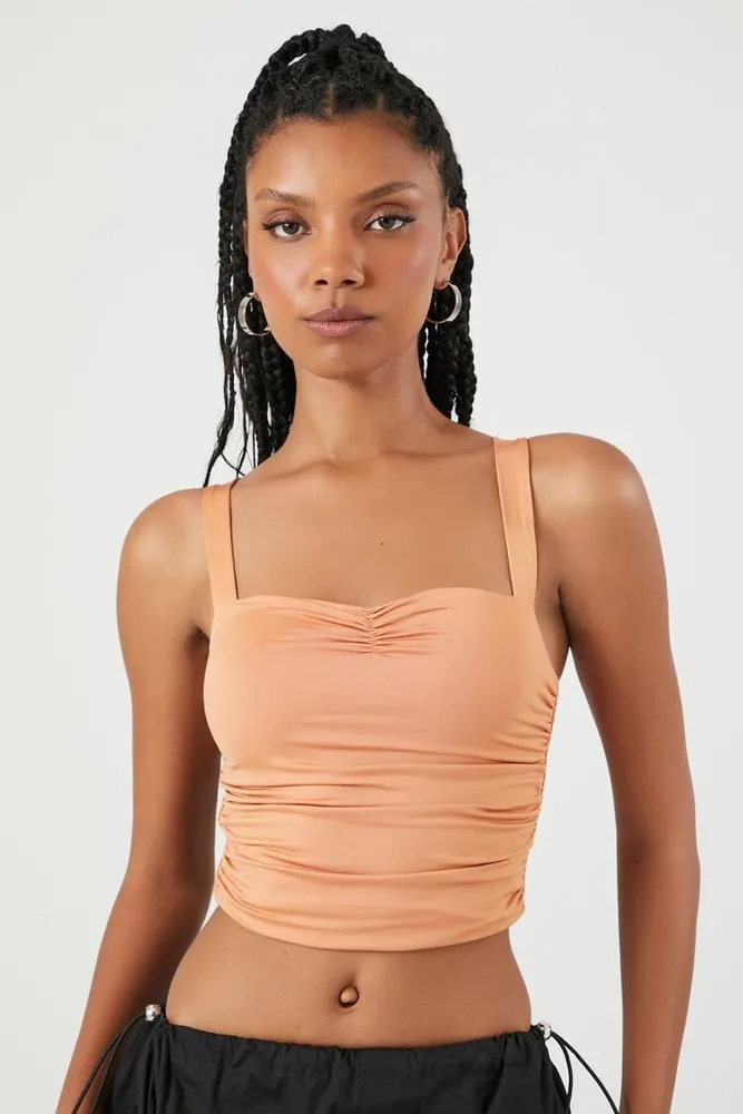 Women's Sweetheart Crop Top Toasted Almond