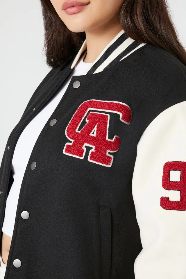 Forever 21 Women's Varsity La Letterman Jacket in Red Medium | F21