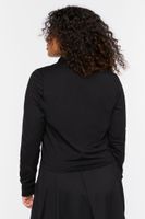 Women's Half-Zip Top in Black, 0X