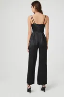 Women's Satin Asymmetrical Jumpsuit