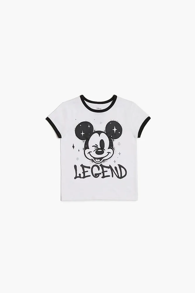 Girls Mickey Mouse Graphic T-Shirt (Kids) in White, 11/12