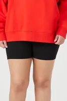 Women's Organically Grown Cotton Biker Shorts Black,