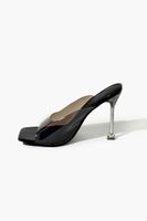 Women's Vinyl Spool Heels in Black, 5.5