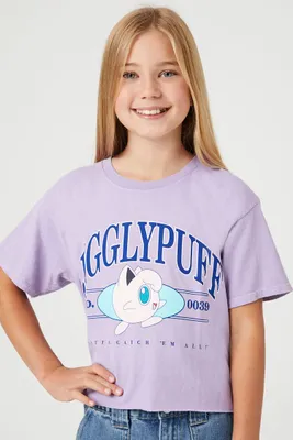 Girls Jigglypuff Graphic T-Shirt (Kids) in Purple, 9/10