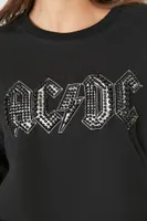 Women's Cropped ACDC Graphic T-Shirt